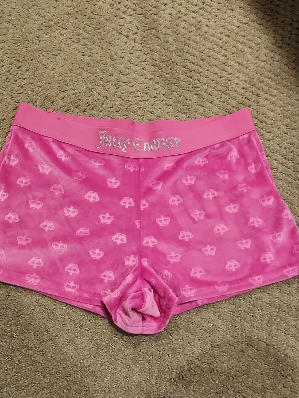 NEW* Juicy Couture Pink Velour Lounge Shorts SMALL